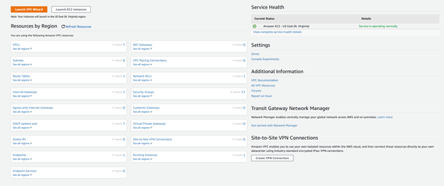 Creating a VPC