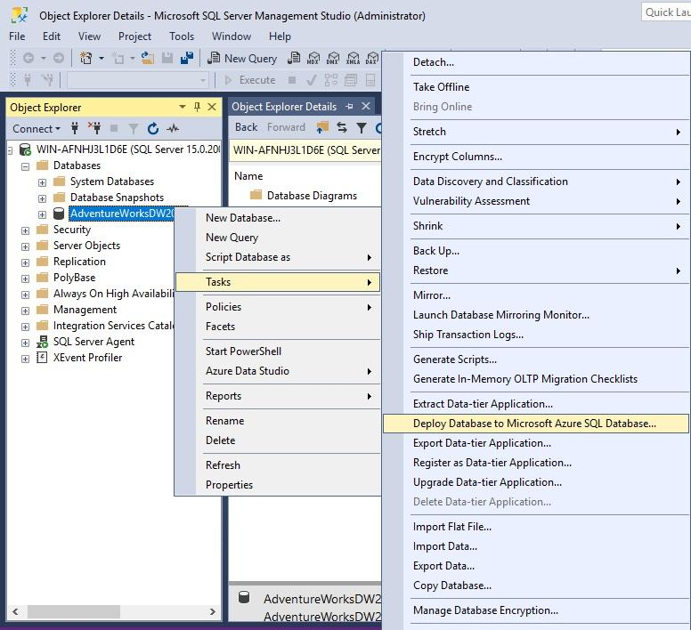 Deploy Database to Microsoft Azure SQL Database