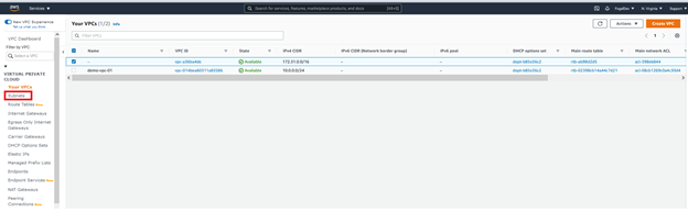 Creating a Subnet in a VPC