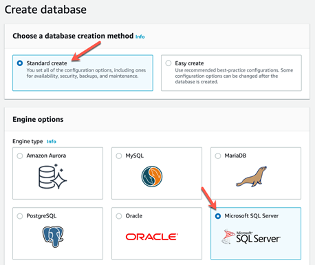 Choosing the database engine in Amazon RDS