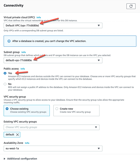 Configuring the Network and Security for Amazon RDS