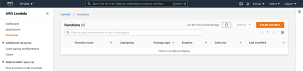 AWS Lambda Console