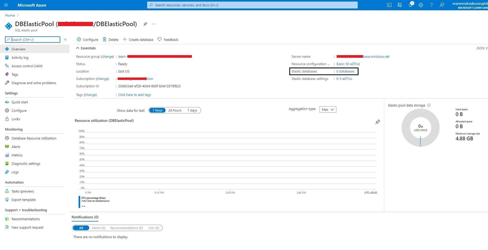 Add Azure SQL Databases to Elastic Pool