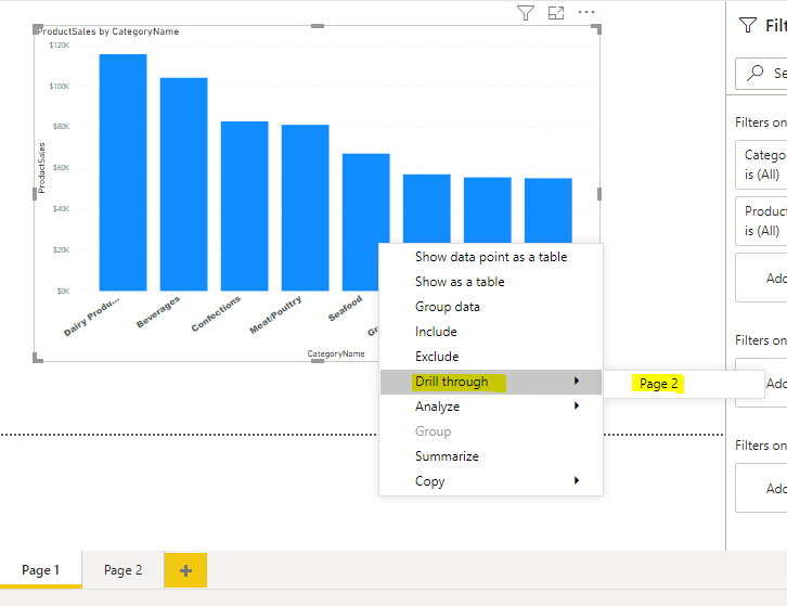 Perform Drill-Through Operations in the Visualization