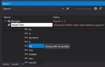 Visual Studio 2019 Debugger Search 2