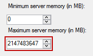 sp_configure 'max server memory (MB)',<Memory in MB>