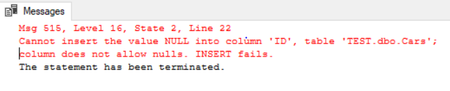 Primary Key vs Unique Key Error 4