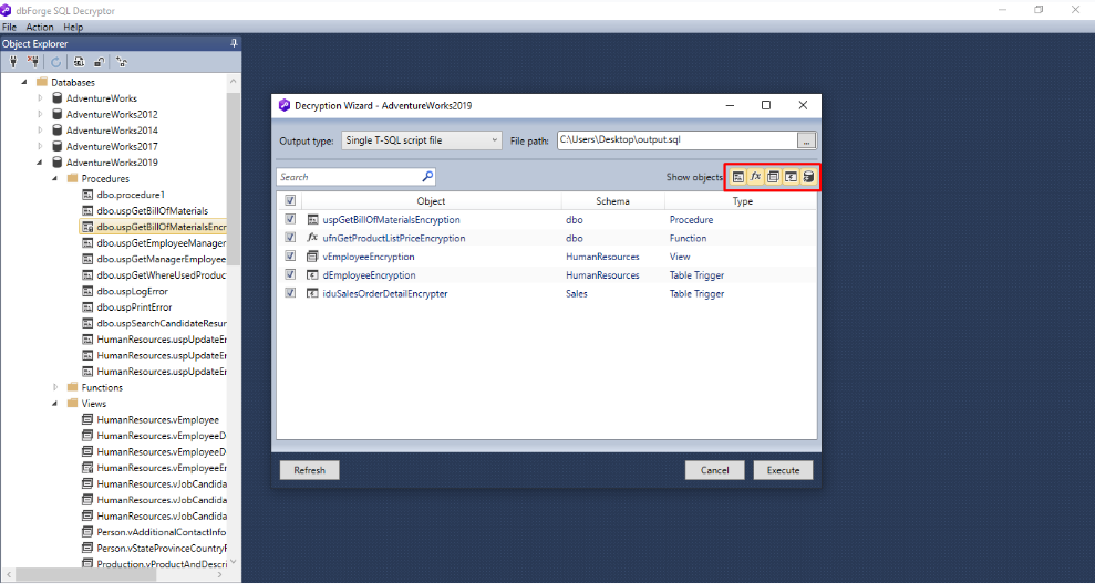 DbForge SQL Decryptor