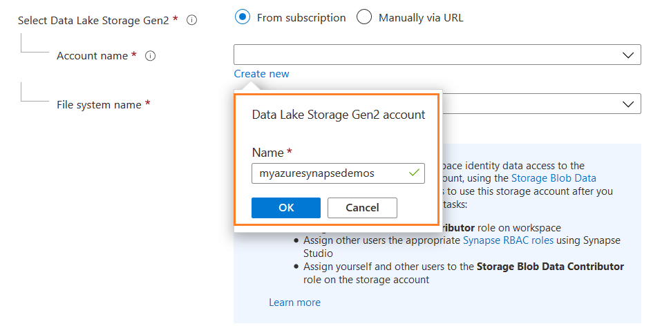 Basics section in Azure Synapse Analytics