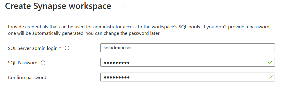 Create Synapse Workspace